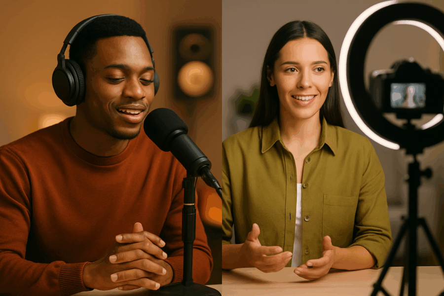 Podcast ou videocast: qual a melhor escolha para sua marca?